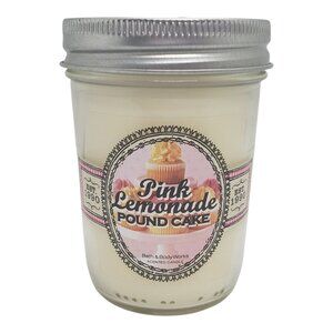 Pink Lemonade Pound Cake Bath and Body Works 6oz Mason Jar Candle RETIRED bbw